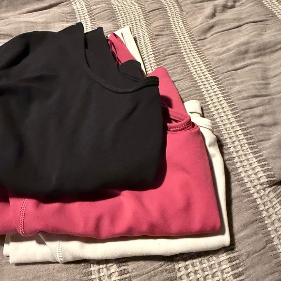 lululemon athletica Short Sleeve Top Bundle in Pink, White and Black - Picture 2 of 8
